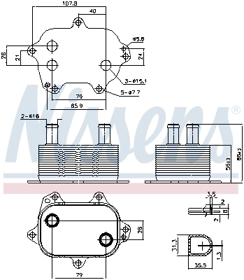 Radiateur d'huile NISSENS 91205