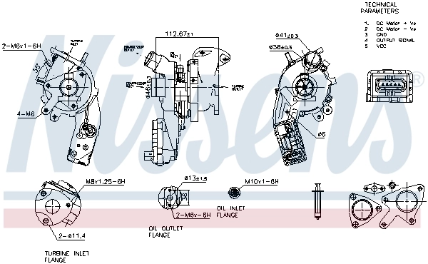 Turbocompresseur, suralimentation NISSENS 93496