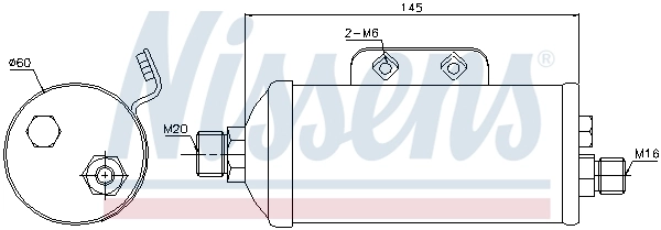 Filtre déshydratant, climatisation NISSENS 95482