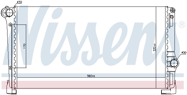 Radiateur, refroidissement du moteur NISSENS 61896