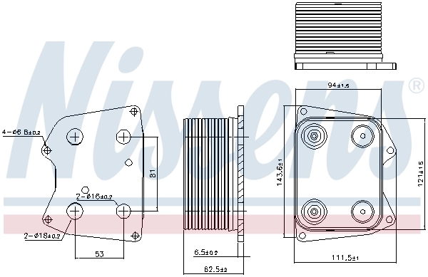 Radiateur d'huile NISSENS 90824
