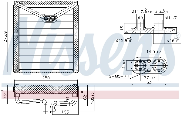 Évaporateur climatisation NISSENS 92373