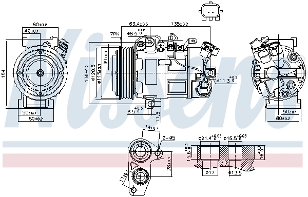 Compresseur, climatisation NISSENS 890802