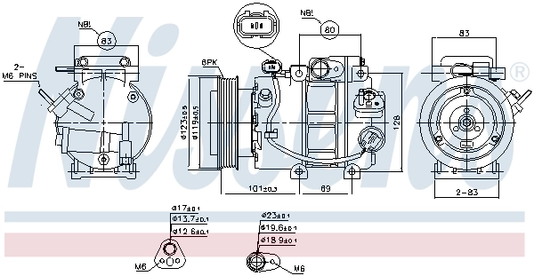 Compresseur, climatisation NISSENS 890150
