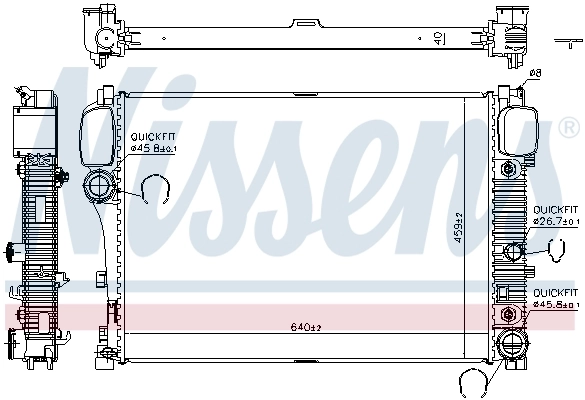 Radiateur, refroidissement du moteur NISSENS 67107A