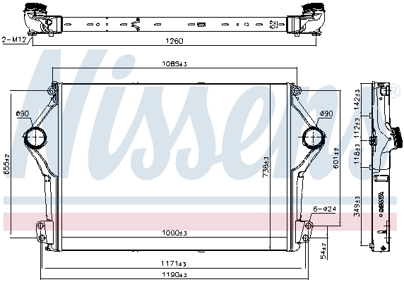 Intercooler, échangeur NISSENS 961262