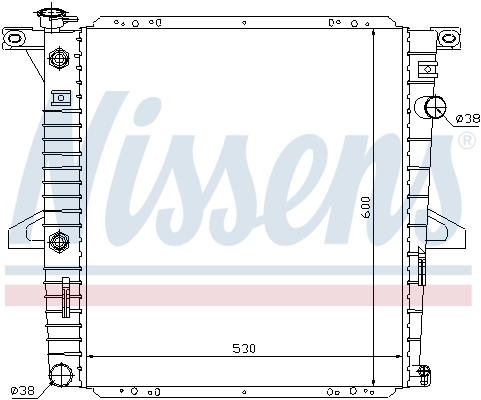 Radiateur, refroidissement du moteur NISSENS 62060