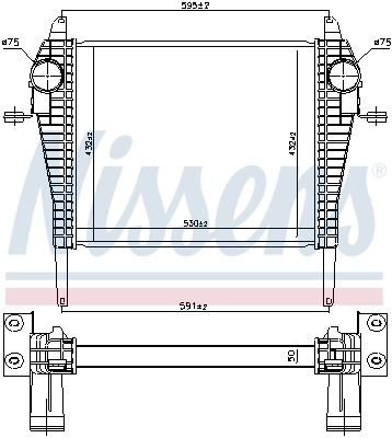 Intercooler, échangeur NISSENS 96185