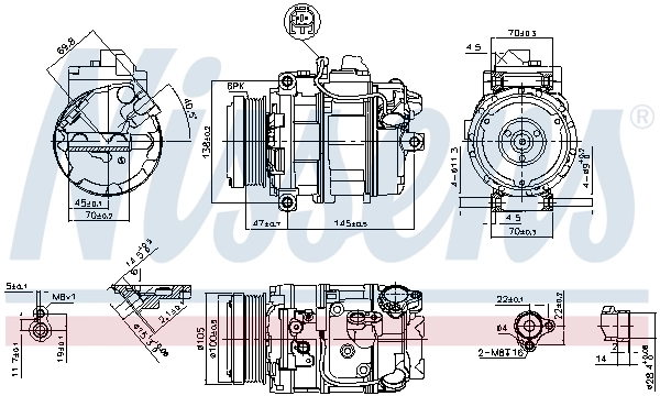 Compresseur, climatisation NISSENS 89212
