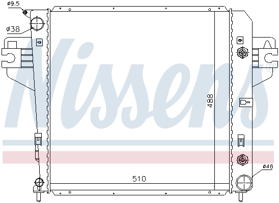 Radiateur, refroidissement du moteur NISSENS 61017