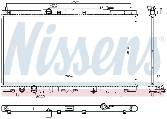 Radiateur, refroidissement du moteur NISSENS 681375