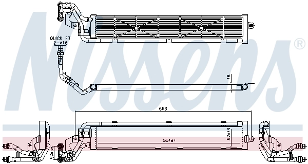 Radiateur, refroidissement du moteur NISSENS 606268