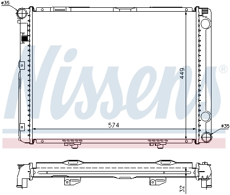Radiateur, refroidissement du moteur NISSENS 62732A