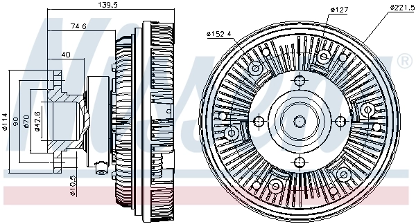 Embrayage, ventilateur de radiateur NISSENS 86039