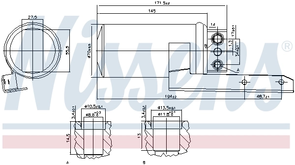 Filtre déshydratant, climatisation NISSENS 95236