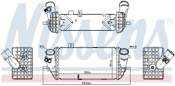 Intercooler, échangeur NISSENS 96144