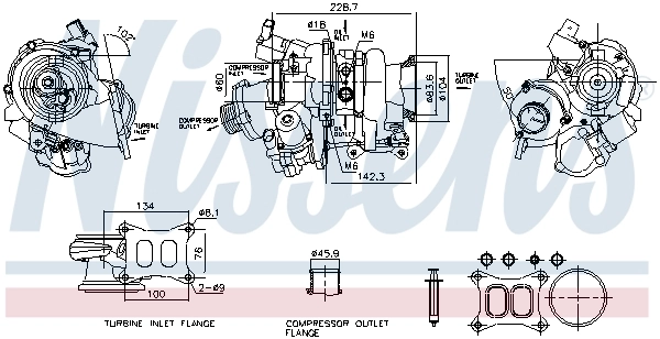Turbocompresseur, suralimentation NISSENS 93632