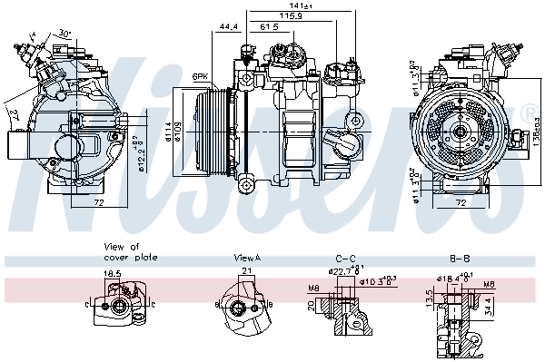 Compresseur, climatisation NISSENS 890793