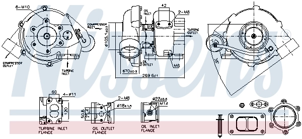 Turbocompresseur, suralimentation NISSENS 93336