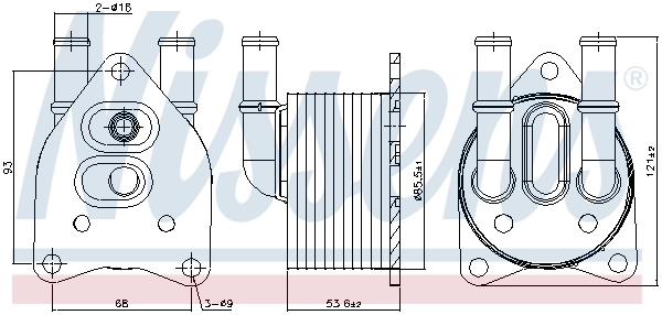 Radiateur d'huile de boîte automatique NISSENS 91123
