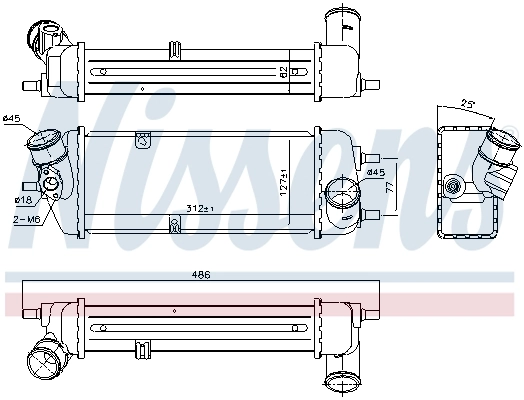 Intercooler, échangeur NISSENS 96270