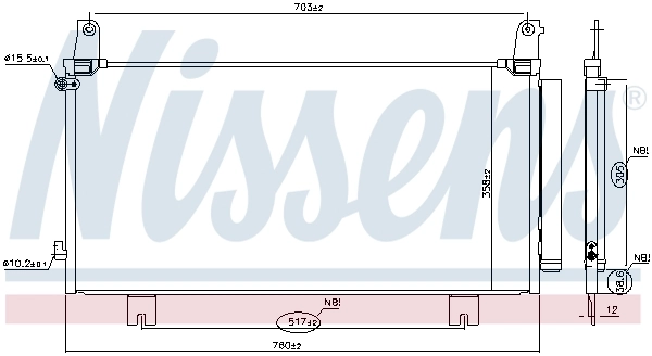 Condenseur, climatisation NISSENS 941223