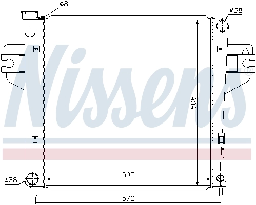 Radiateur, refroidissement du moteur NISSENS 69212