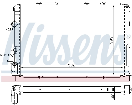 Radiateur, refroidissement du moteur NISSENS 63938A