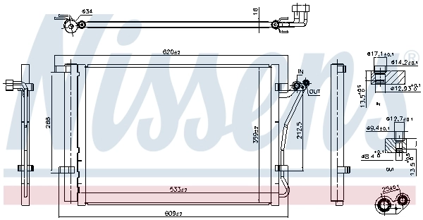 Condenseur, climatisation NISSENS 941144