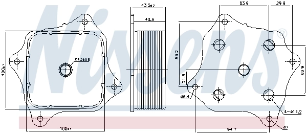 Radiateur d'huile NISSENS 91421