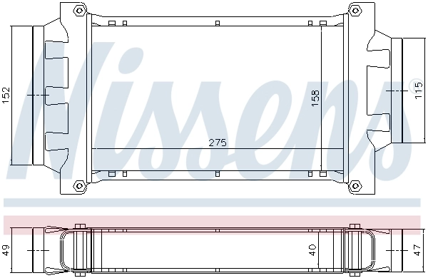 Intercooler, échangeur NISSENS 96777