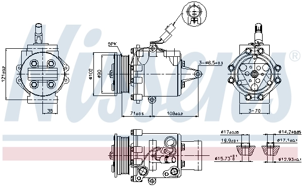 Compresseur, climatisation NISSENS 89591