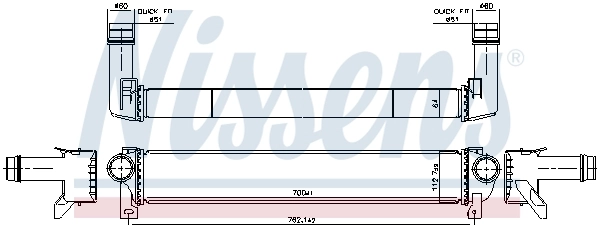 Intercooler, échangeur NISSENS 961599