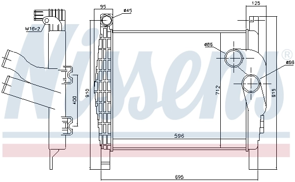 Intercooler, échangeur NISSENS 96970