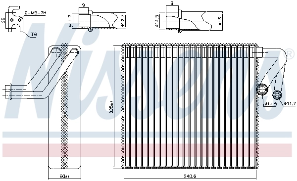 Évaporateur climatisation NISSENS 92348