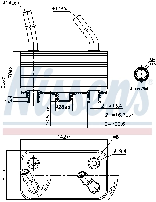 Radiateur d'huile de boîte automatique NISSENS 90787