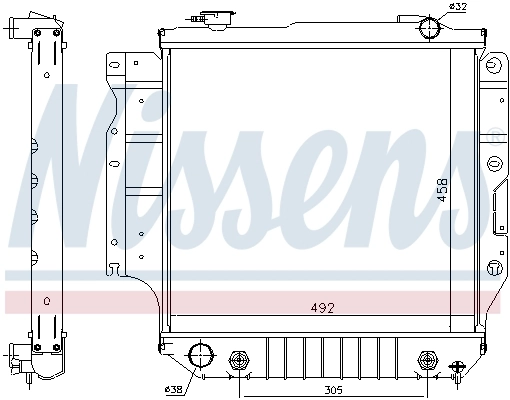 Radiateur, refroidissement du moteur NISSENS 61036