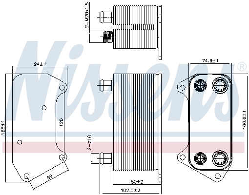 Radiateur d'huile de boîte automatique NISSENS 90792