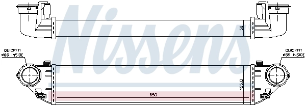 Intercooler, échangeur NISSENS 96714