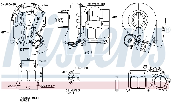 Turbocompresseur, suralimentation NISSENS 93851