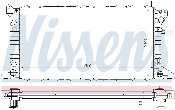 Radiateur, refroidissement du moteur NISSENS 62048