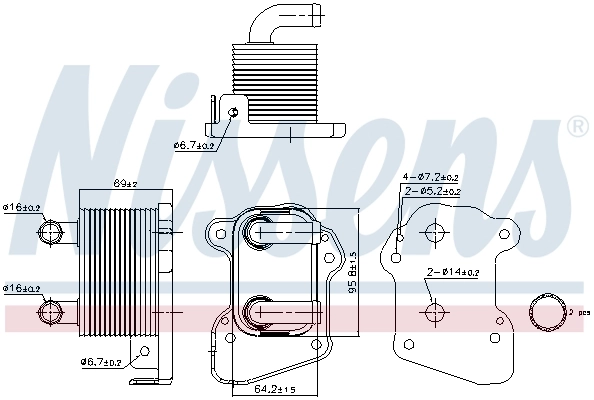 Radiateur d'huile NISSENS 90978