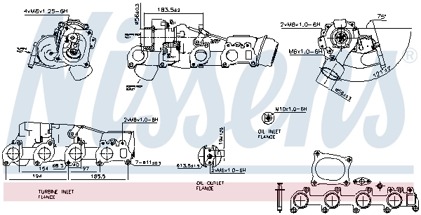 Turbocompresseur, suralimentation NISSENS 93127