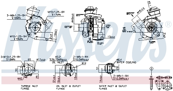 Turbocompresseur, suralimentation NISSENS 93216