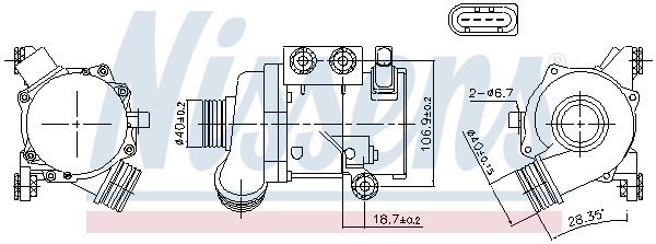 Pompe à eau, refroidissement du moteur NISSENS 831076
