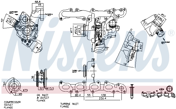 Turbocompresseur, suralimentation NISSENS 93420