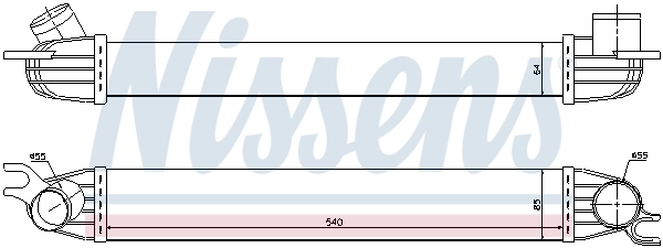 Intercooler, échangeur NISSENS 96608