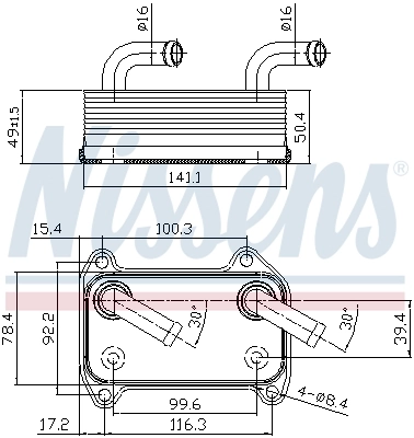Radiateur d'huile NISSENS 90707