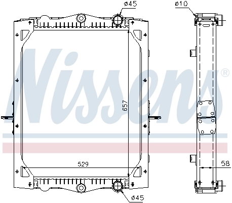 Radiateur, refroidissement du moteur NISSENS 61443A