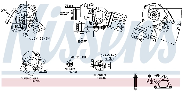 Turbocompresseur, suralimentation NISSENS 93527